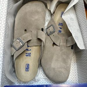 Sold out Birkenstock Boston 41 L10 M8 stone Coin